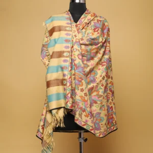 Floral Pastel Yellow Shawl