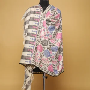 Bright White Pure Pashmina Shawl